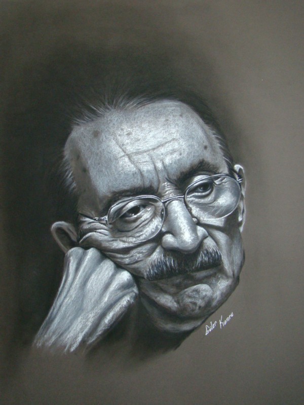 portrait dessin de Bülent Ecevit