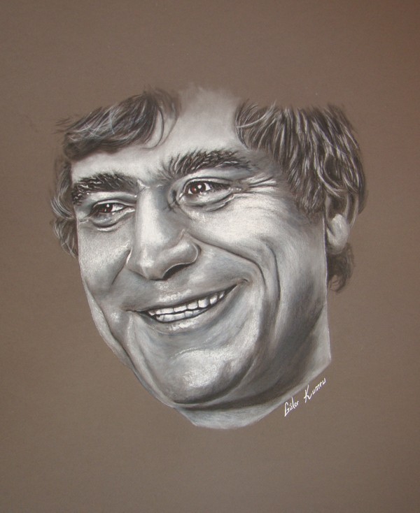 portrait au crayon graphite de Hrant Dink